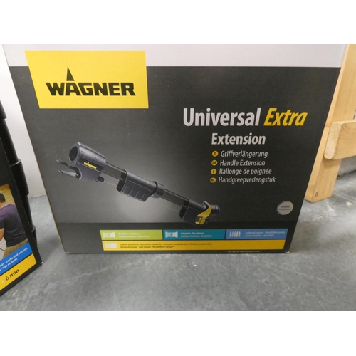 132 - Wagner universal sprayer, Wagner universal masking kit and a Wagner universal extra extension, all b... 