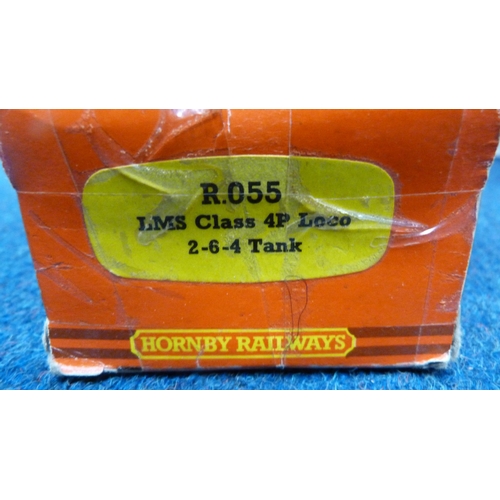 14 - Hornby OO gauge R.239 BR 2-6-46T loco class 4P,  R.055 LMS class 4P loco 2-6-4 tank, R.055 LMS ... 