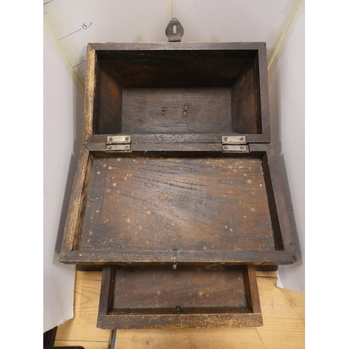 171 - Indian-style wooden casket and a Japanese-themed jewellery box containing costume jewellery.