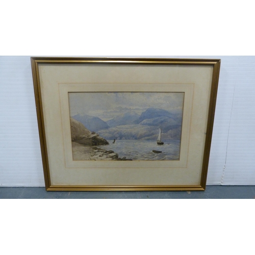 196 - Pair of antique watercolours depicting landscape scenes, signed indistinctly.