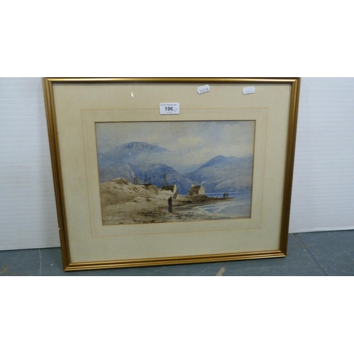 196 - Pair of antique watercolours depicting landscape scenes, signed indistinctly.