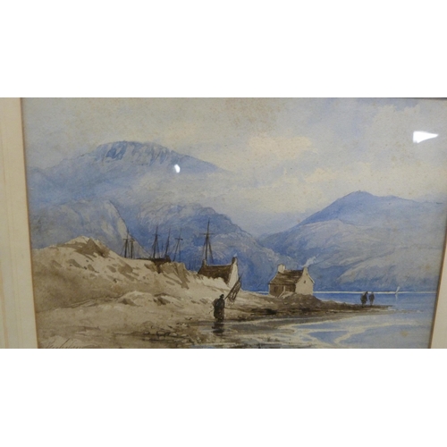 196 - Pair of antique watercolours depicting landscape scenes, signed indistinctly.