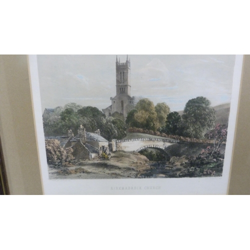 197 - Group of various pictures to include a watercolour of Blackhall Castle by DMM, pair of watercolours ... 