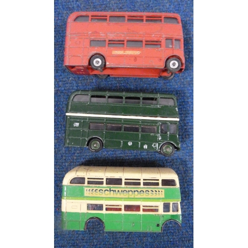 20 - Britains diecast Foden flatbed trucks, coaches, Dinky Routemaster bus, diecast parts etc.