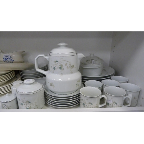 214 - Two part dinner sets to include TG Green & Co., and a Brazilian part set (one shelf).