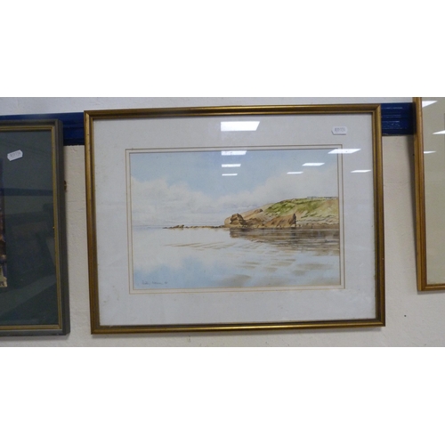 226 - Shirley NormanBroadhaven, Pembrokeshire CoastWatercolour, and another watercolour by Alston EF Emery... 