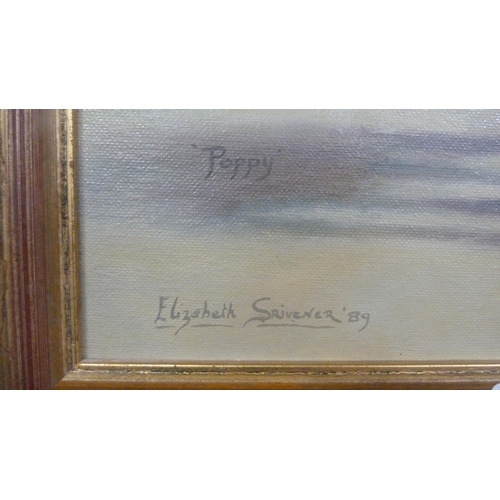 232 - Elizabeth Scrivener'Poppy' and another, similarSigned and dated, oils on board.  (2)... 