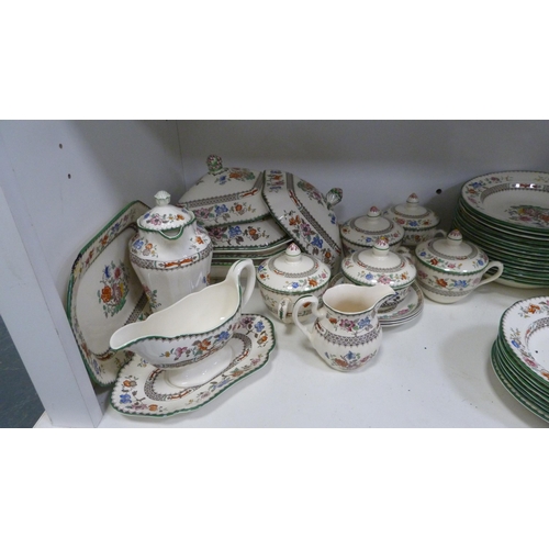 236 - Collection of Spode 'Chinese Rose' pattern table and dinner wares (one shelf).