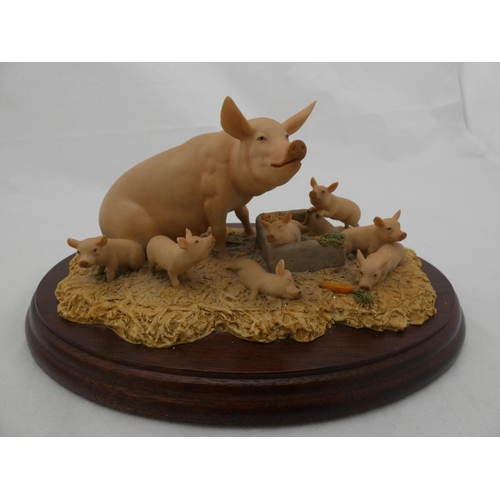 272 - Border Fine Arts group, 'Mr Worley's Queenie' from the All Creatures Great and Small collection, scu... 