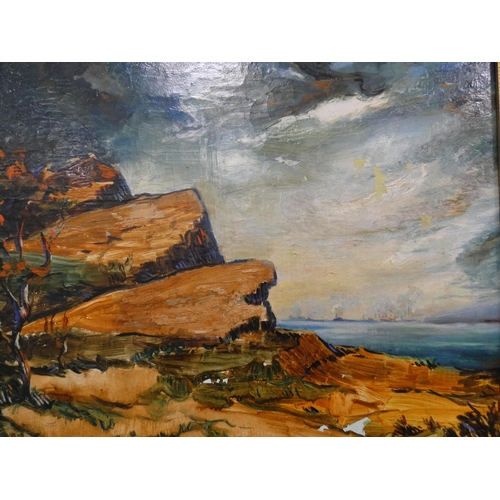 282 - Teresa Dura BransonThe Threatened LandSigned, oil on canvas.