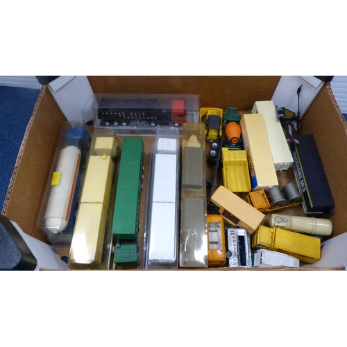 34 - Five small cartons containing a large quantity of diecast and plastic playworn vehicles to include M... 