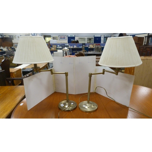 352 - Pair of contemporary table lamps and shades.