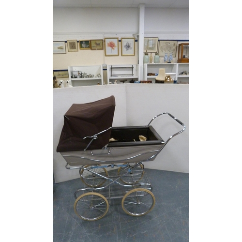 353 - Silver Cross pram with canopy.