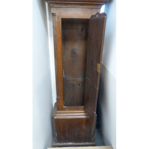 381 - Early 19th century longcase clock with brass ormolu-type dial, named to G Young, Lockerby, with two ... 