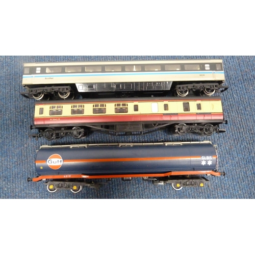 40 - Two cartons containing Hornby OO gauge coaches and parts, Hornby and Tri-ang OO gauge wagons to incl... 