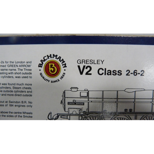 41 - Bachmann OO gauge 31/556V23650 LNER 'Wartime Black', boxed, Tri-ang OO gauge wagon, and two Tri-ang ... 