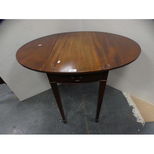 411 - Regency-style mahogany Pembroke table.