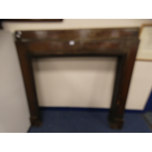 422 - Wooden fire surround and an occasional table. (2)