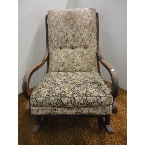 436 - 19th century carver chair, rocking chair and a pair of Regency-style mahogany dining chairs.  (... 