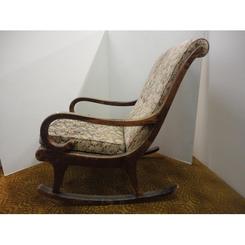 436 - 19th century carver chair, rocking chair and a pair of Regency-style mahogany dining chairs.  (... 