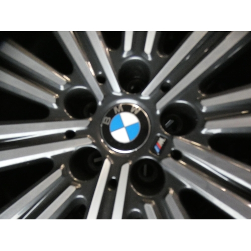 446 - Set of four BMW G20 3 Series M3 diamond-cut alloy wheels with Goodyear Eagle F1 tyres, rear tyre siz... 