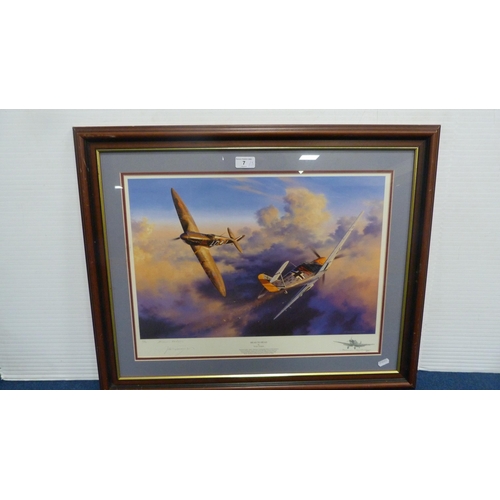 7 - After Nicholas TrudgianSpitfire Pencil signed print, no. 2/50, also a squadron signed Spitfire ... 