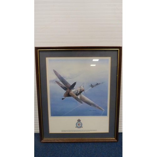 7 - After Nicholas TrudgianSpitfire Pencil signed print, no. 2/50, also a squadron signed Spitfire ... 