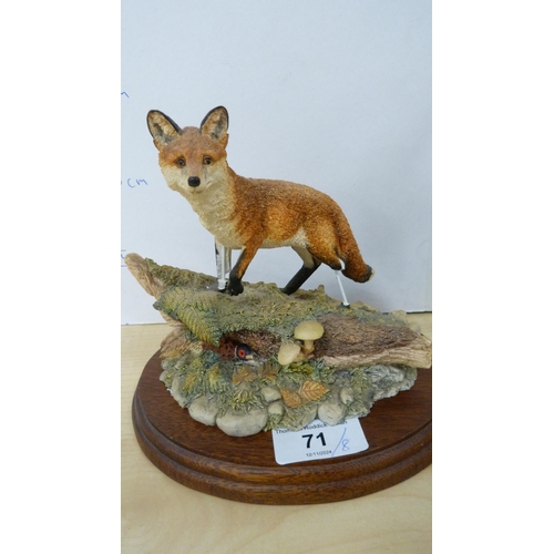 71 - Border Fine Arts groups to include badger and squirrel, and foxes, all by David Walton, 'Reflection'... 