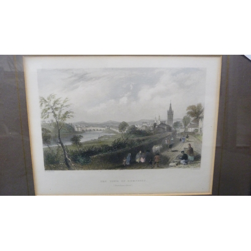 77 - 'Accurate Plan of the City of Westminster' in ebonised frame, Victorian-style prints to include loca... 