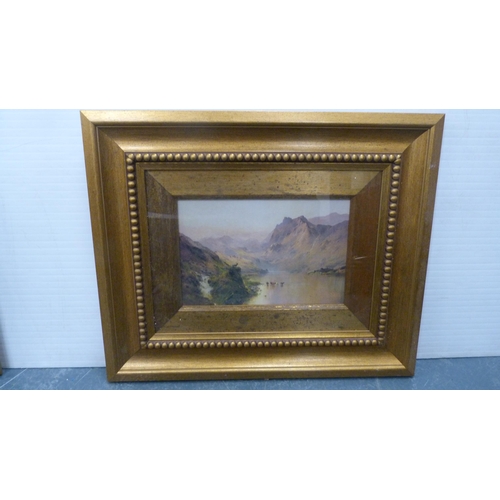 86 - Two Scottish highland landscape prints in gilt frames.  (2)