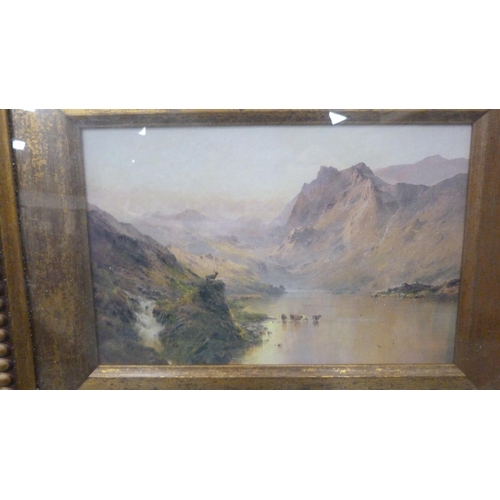 86 - Two Scottish highland landscape prints in gilt frames.  (2)