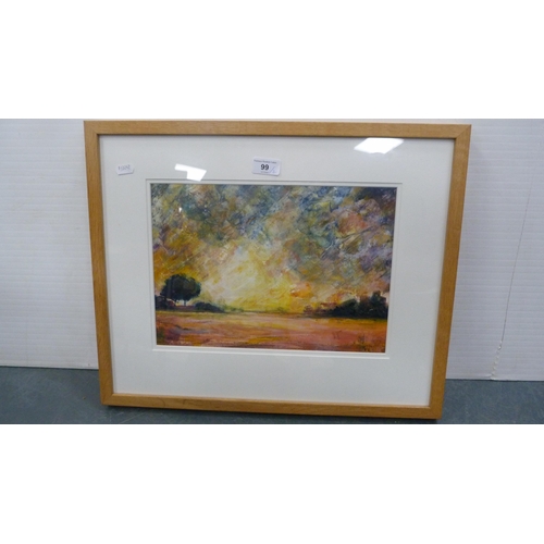 99 - Andrew Madeley'Galloway Sunset'Mixed media, and an abstract print with an additional limited edition... 