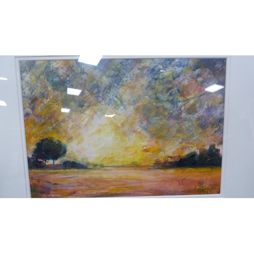 99 - Andrew Madeley'Galloway Sunset'Mixed media, and an abstract print with an additional limited edition... 