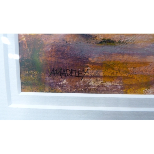 99 - Andrew Madeley'Galloway Sunset'Mixed media, and an abstract print with an additional limited edition... 