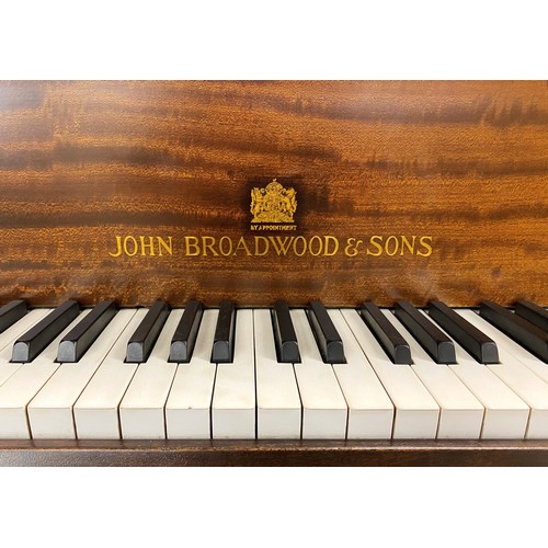 544 - John Broadwood & Sons baby grand piano,ivory certificate number JW3CY31W