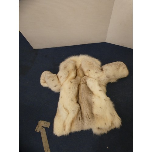 466 - Simulated lynx fur lady's coat, exclusive design by Crawford & Son, Glasgow.