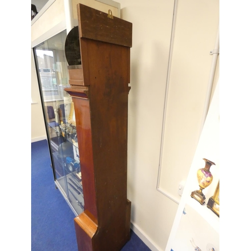 132 - Georgian regulator longcase clock by Gowland (Clement) of Sunderland (1780-1800), the silvered dial ... 