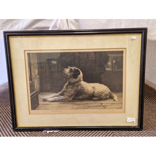 436 - Herbert Thomas Dicksee R.E. (1862- 1942)'The Closed Door-A Jack Russel'lFramed printsigned and dated... 