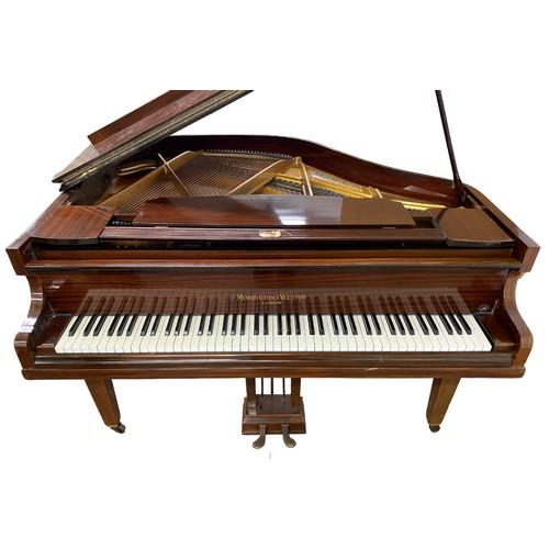 542 - Monington & Weston mahogany baby grand pianoIvory licence 6Q6J1K17