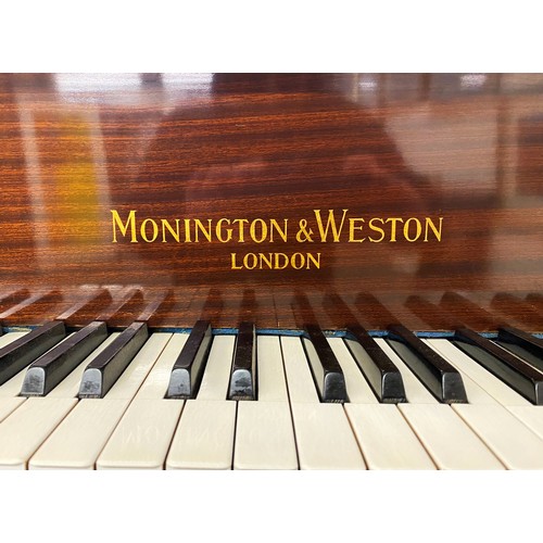 542 - Monington & Weston mahogany baby grand pianoIvory licence 6Q6J1K17