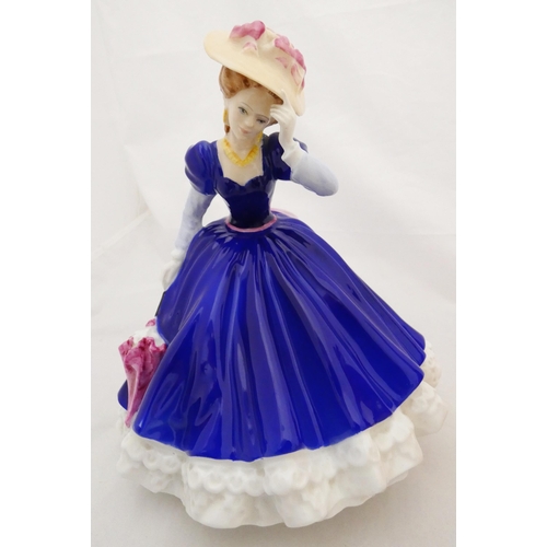 58 - Four Royal Doulton figures to include 'Tina' HN 3494, 'Elizabeth' HN 4426, 'Mary' HN 3375, and 'Bell... 