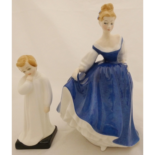 63 - Six Royal Doulton figures to include 'Kay' HN 3340, 'Welcome' HN 3764, 'Amanda' HN 3635', 'Tootles' ... 