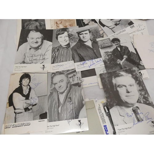 67 - Collection of autographed photographs, mainly entertainment interest, to include Gordon Jackson, Mar... 