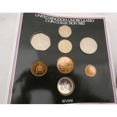 73 - The Coinage of Great Britain and Northern Ireland 1980 proof coin set, in original packaging, also a... 