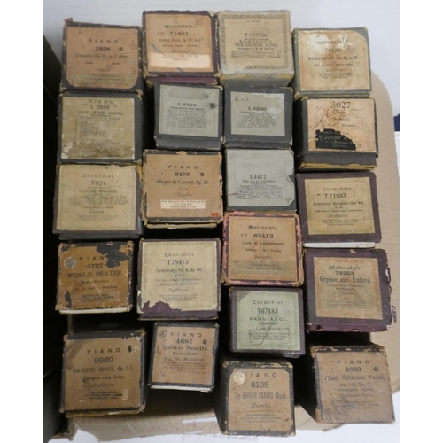 80 - Large collection of pianola rolls, c. late 19th century, to include examples by Paderewski, Sousa an... 