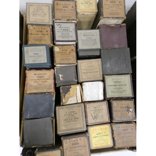 80 - Large collection of pianola rolls, c. late 19th century, to include examples by Paderewski, Sousa an... 