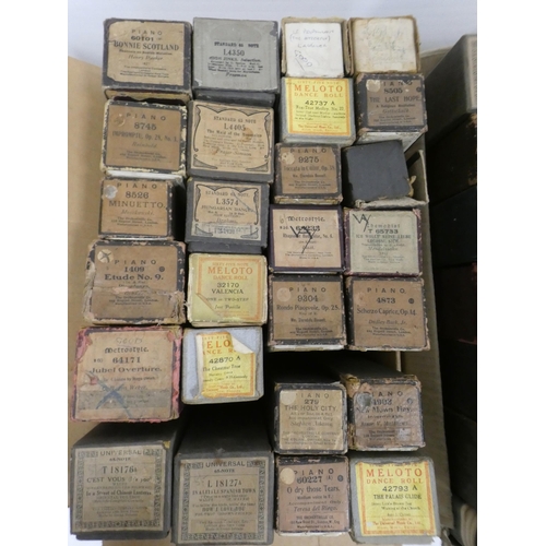 80 - Large collection of pianola rolls, c. late 19th century, to include examples by Paderewski, Sousa an... 