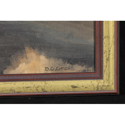 401 - DOROTHY G GREEN of Lasswade, river landscape, oil painting on board, signed lower right, 54cm x 69cm... 