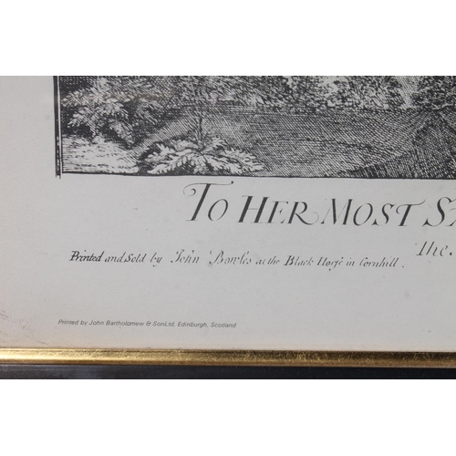 466 - Large format print 'The North Prospect of the City of Edinburgh', printed by John Bartholomew & ... 