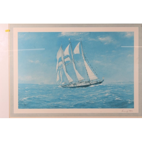 478 - CUMMING, sailing boat, print, pencil signed lower right, limited edition 83/150, 43cm x 64cm, frame ... 